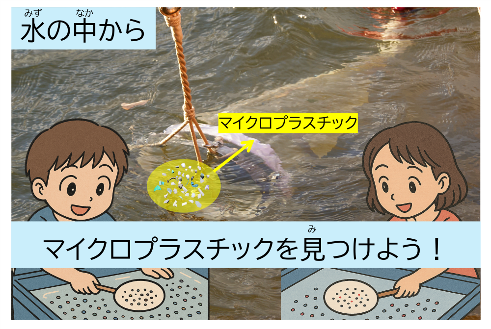 水の中からマイクロプラスチックを見つけよう!の写真