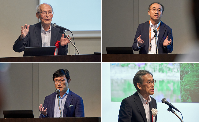 講演および閉会挨拶の様子の写真